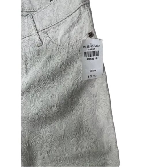 Abercrombie and Fitch Textured Skinny Pants Size 0 Waist 25 Ivory NWT - Picture 4 of 9